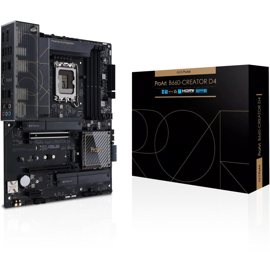 Asus ProArt B660-CREATOR D4 Desktop Motherboard - Intel B660 Chipset - Socket LGA-1700 - Intel Optane Memory Ready - ATX