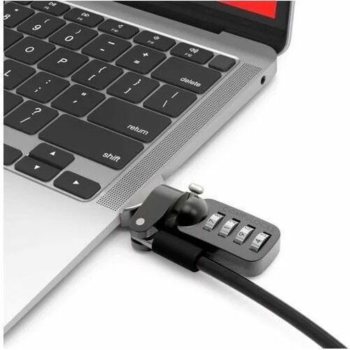 Compulocks Ledge Lock Adapter for MacBook Air 13" M1 with Combination Cable Lock Silver