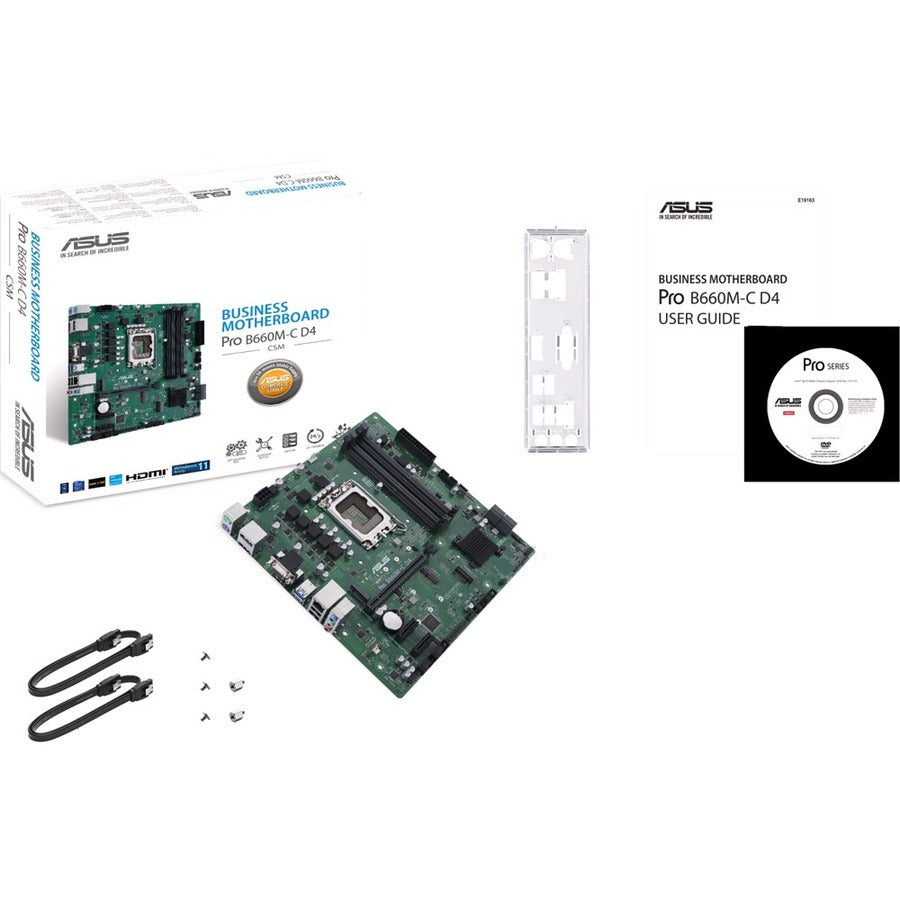 Asus B660M-C D4-CSM Desktop Motherboard - Intel B660 Chipset - Socket LGA-1700 - Intel Optane Memory Ready - Micro ATX