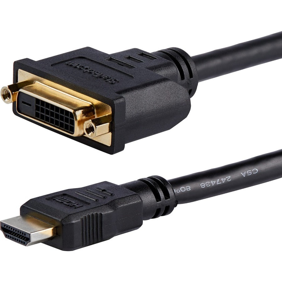StarTech.com 8in (20cm) HDMI to DVI Adapter, DVI-D to HDMI (1920x1200p), 10 Pack, HDMI Male to DVI-D Female Cable, HDMI to DVI Cord, Black