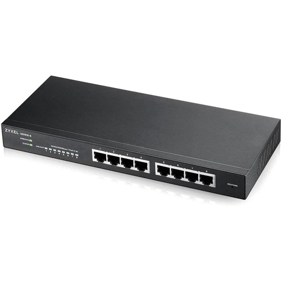 ZYXEL GS1915-8 8-Port Gigabit Smart Nebula Cloud Managed Switch (Compact Design) | Fanless