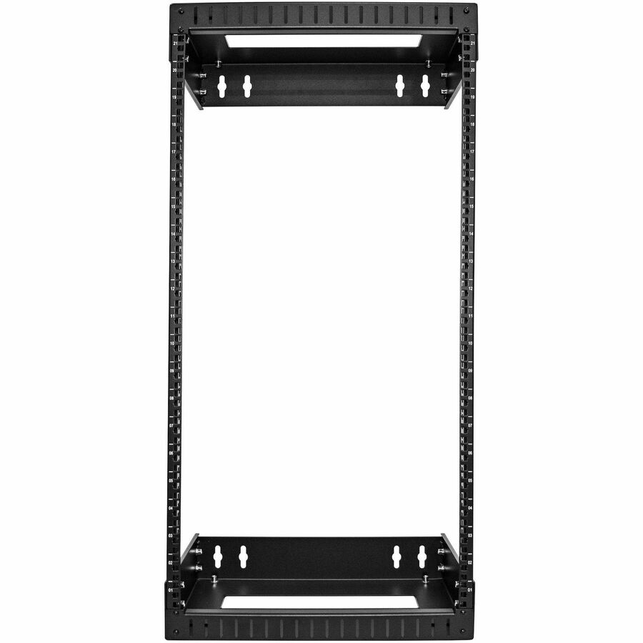 StarTech.com 2-Post 21U Heavy-Duty Wall Mount Network Rack, 19" Open Frame Server Rack with Adjustable Depth, Data Rack for IT Equipment~