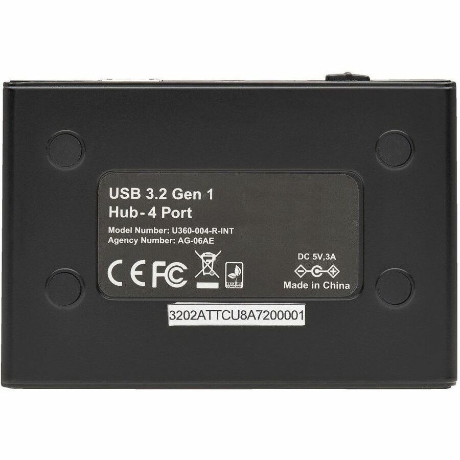Eaton Tripp Lite Series 4-Port USB-A Mini Hub - USB 3.x (5Gbps), International Plug Adapters