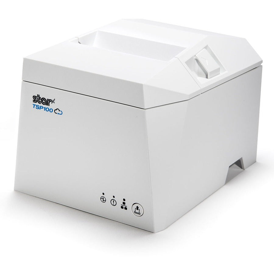 Star Micronics TSP143IVUE Thermal Receipt Printer - TSP100IV, Thermal, Cutter, USB-C, Ethernet (LAN), CloudPRNT, Android Open Accessory (AOA), White, Ethernet and USB Cable, Int PS