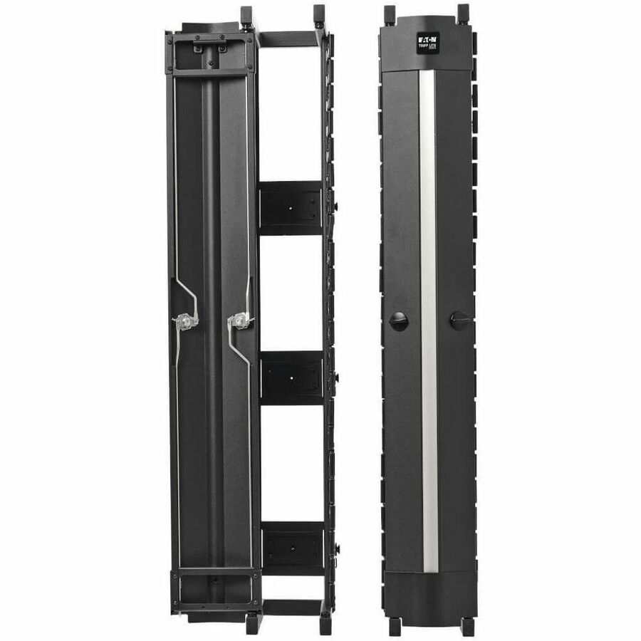 Eaton Tripp Lite Series High-Capacity Vertical Cable Manager - Deep Double Finger Duct with Cover, Single Sided, 6 in. Wide, Black, 7 ft. (2.2 m)