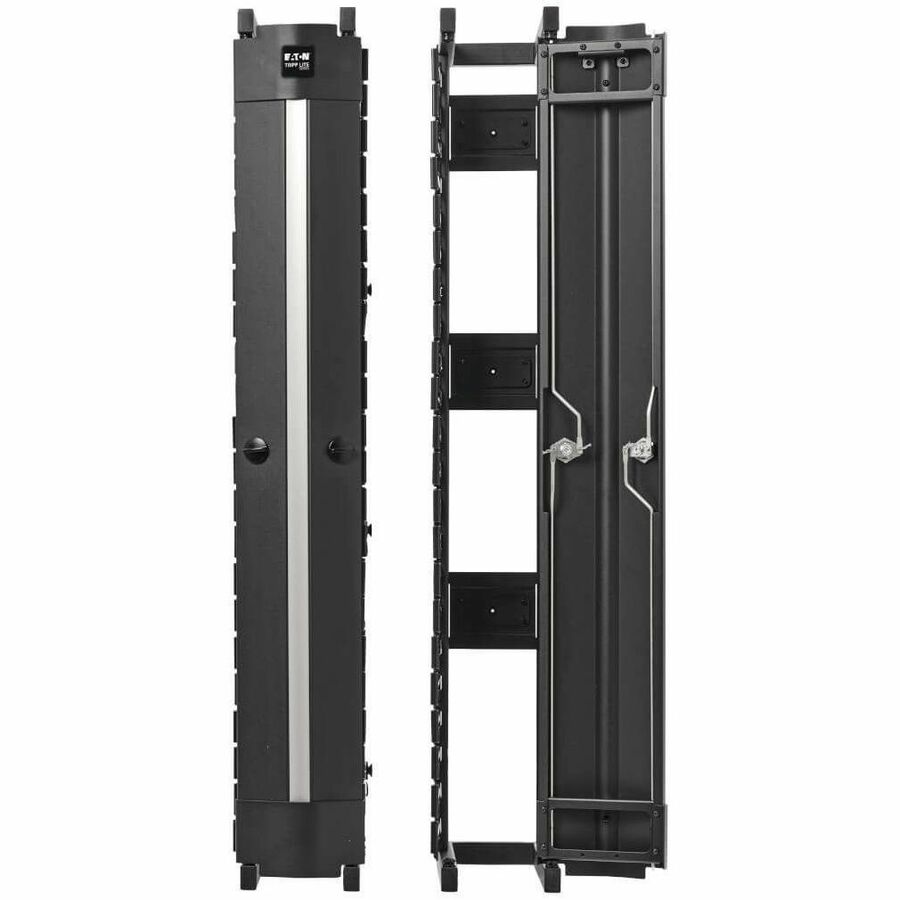 Eaton Tripp Lite Series High-Capacity Vertical Cable Manager - Deep Double Finger Duct with Cover, Single Sided, 6 in. Wide, Black, 7 ft. (2.2 m)