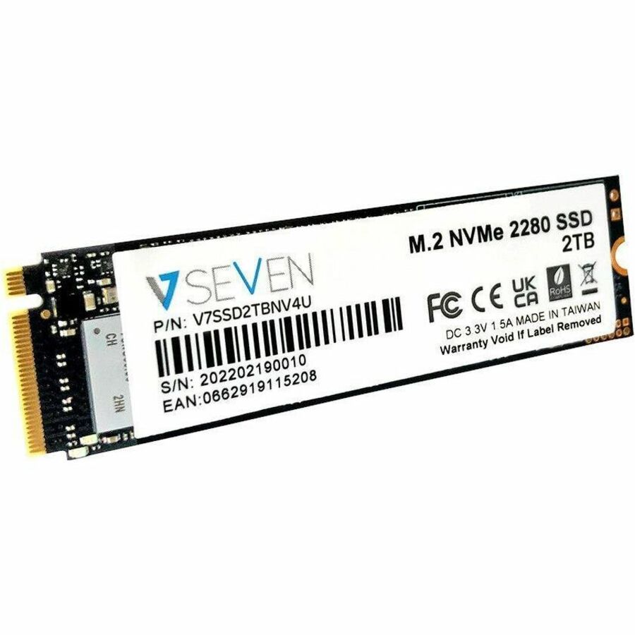 V7 V7SSD2TBNV4U 2 TB Solid State Drive - M.2 Internal - PCI Express NVMe (PCI Express NVMe 4.0 x4) - TAA Compliant