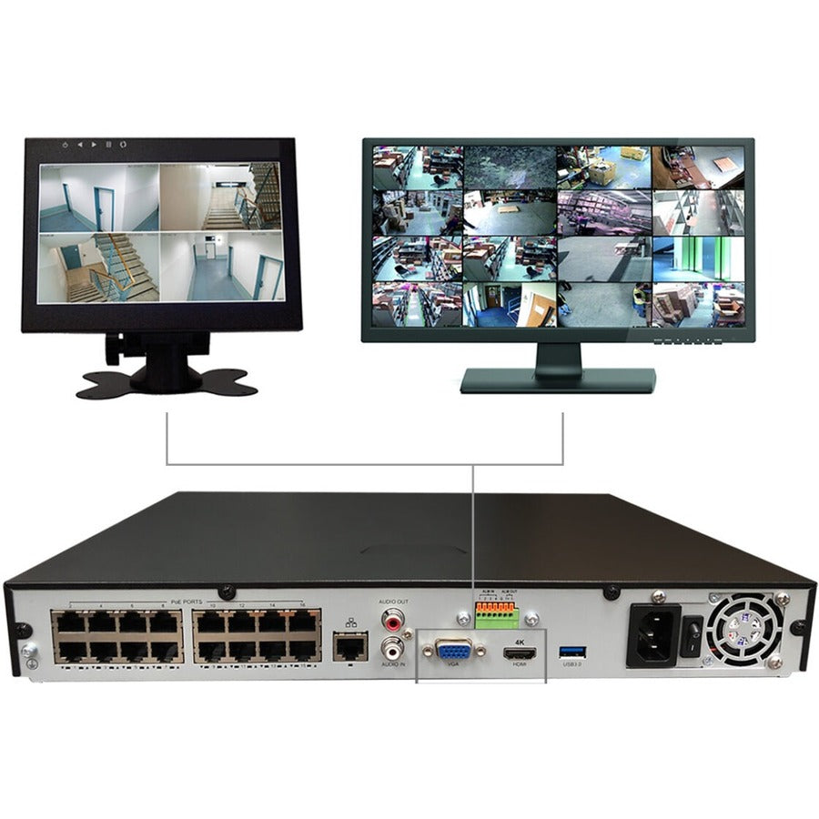 Gyration 16-Channel Network Video Recorder With PoE - 8 TB HDD