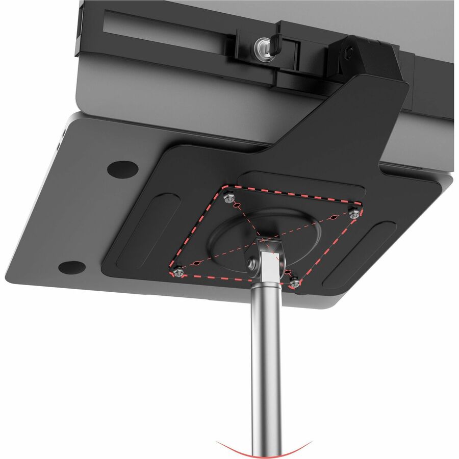 CTA Digital Rolling Floor Stand with Security Laptop Holder