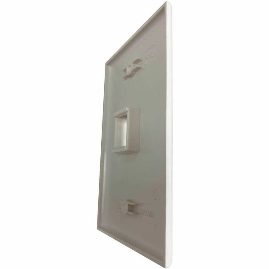 Eaton Tripp Lite Series Safe-IT 1-Port Single-Gang Keystone Wall Plate, Antibacterial, Ivory Matte, TAA