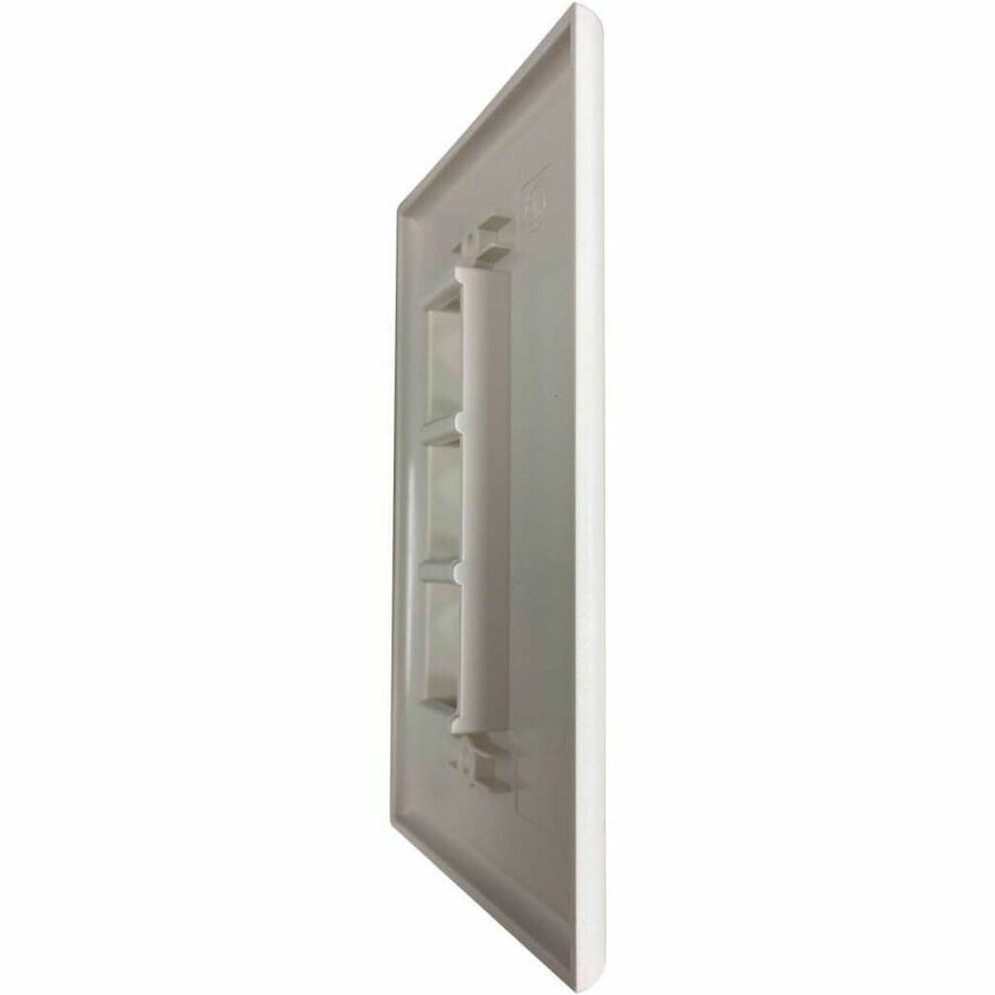 Eaton Tripp Lite Series Safe-IT 3-Port Single-Gang Keystone Wall Plate, Antibacterial, Ivory Matte, TAA