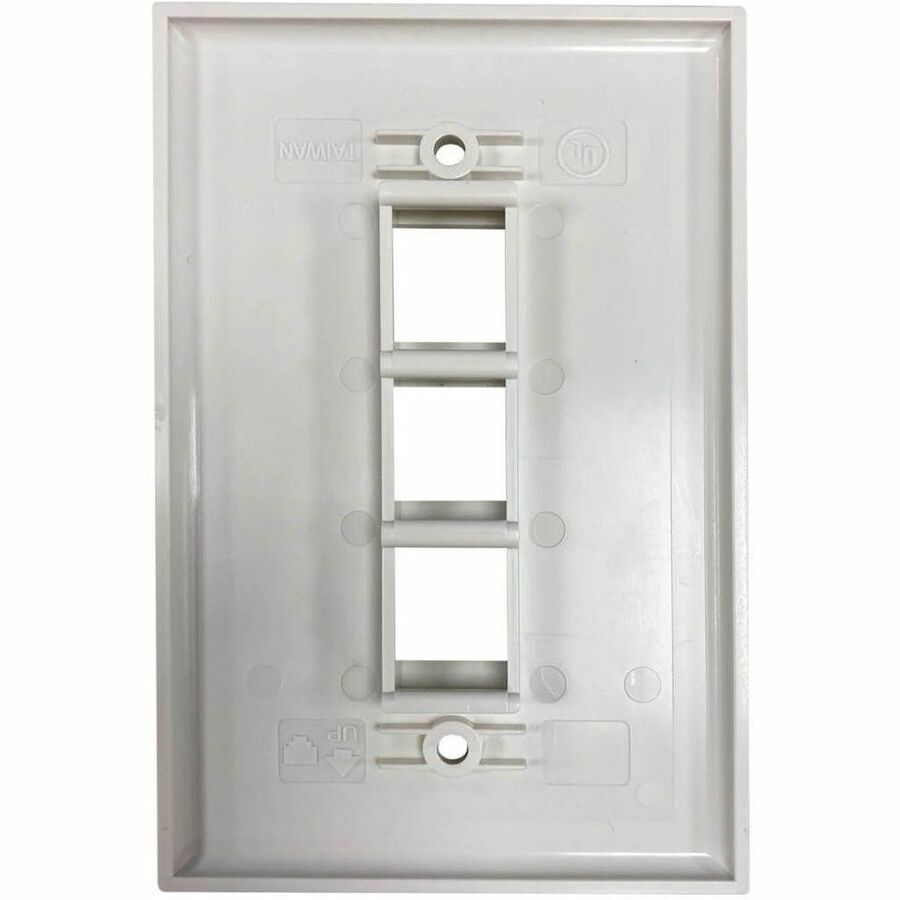 Eaton Tripp Lite Series Safe-IT 3-Port Single-Gang Keystone Wall Plate, Antibacterial, Ivory Matte, TAA