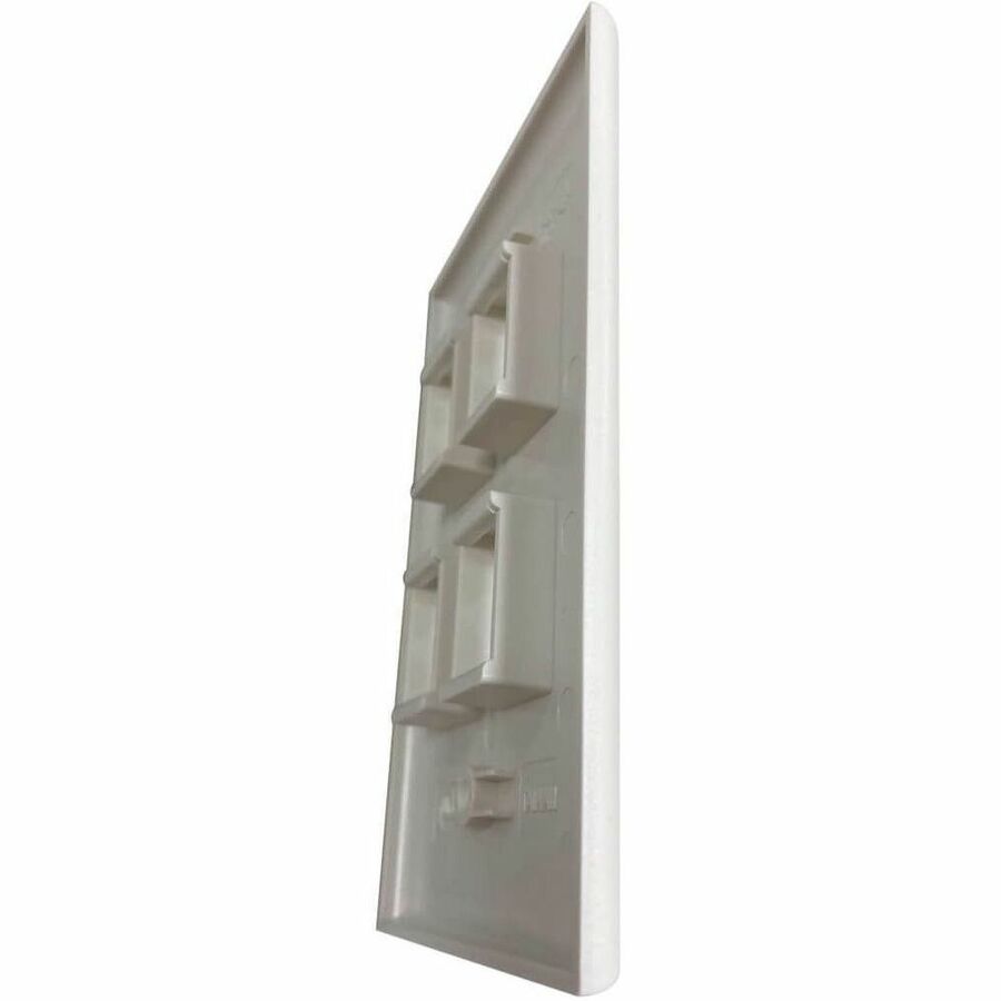 Eaton Tripp Lite Series Safe-IT 4-Port Single-Gang Keystone Wall Plate, Antibacterial, Ivory Matte, TAA