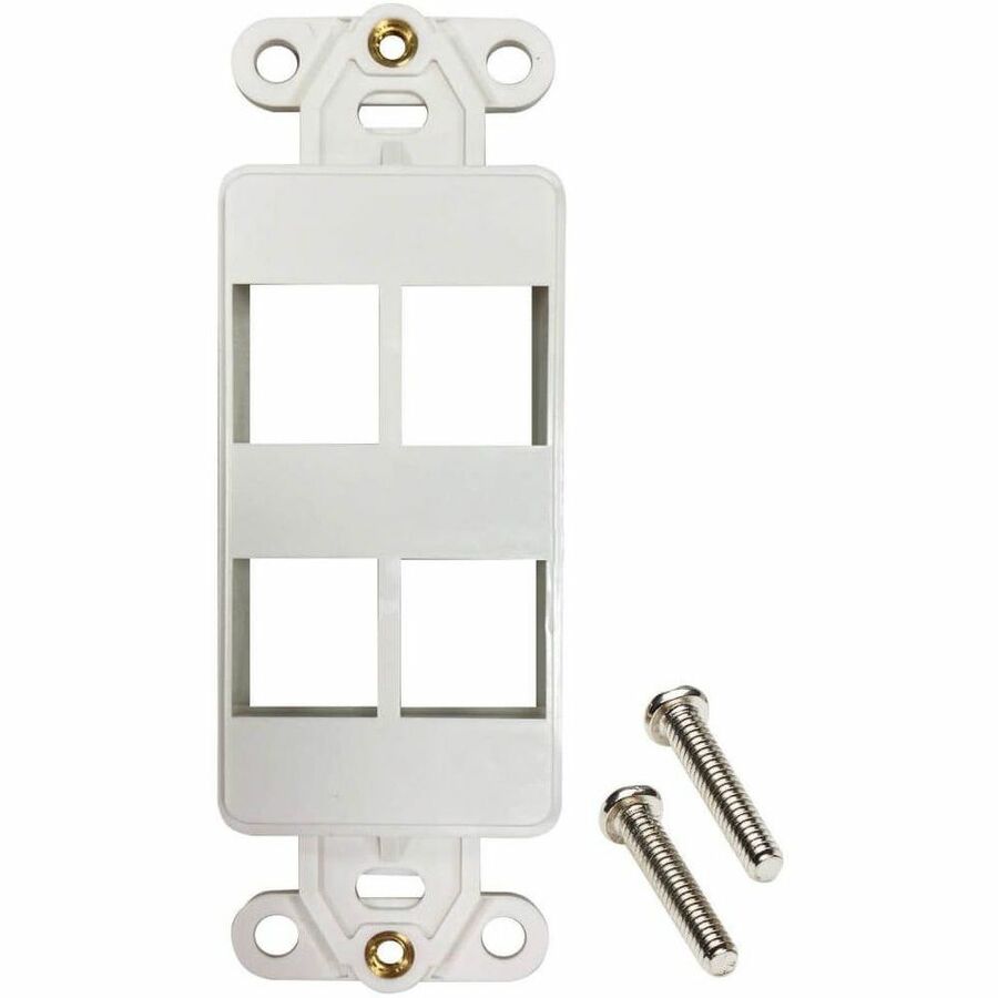 Eaton Tripp Lite Series Safe-IT 4-Port Antibacterial Wall-Mount Insert, Decora Style, Vertical, Ivory, TAA