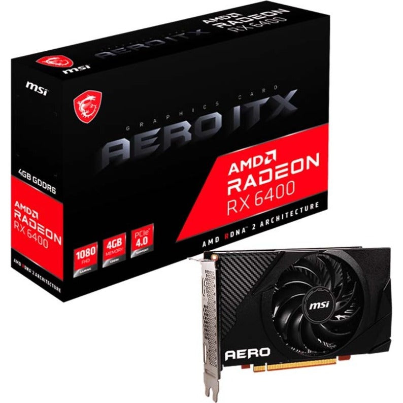 MSI AMD Radeon RX 6400 Graphic Card - 4 GB GDDR6