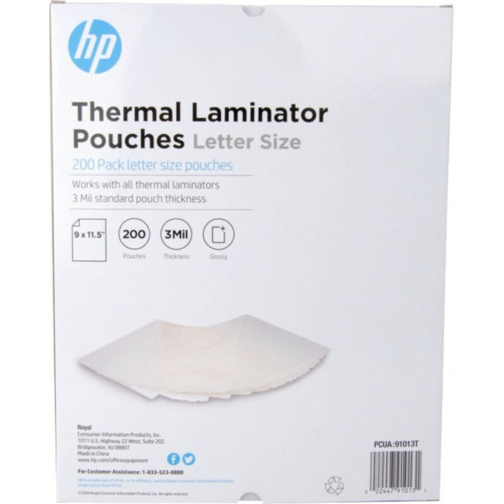 HP S200 Laminator Letter Size Pouches
