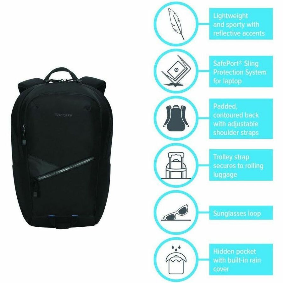 Targus Transpire TBB633GL Carrying Case (Backpack) for 15" to 16" Notebook - Black