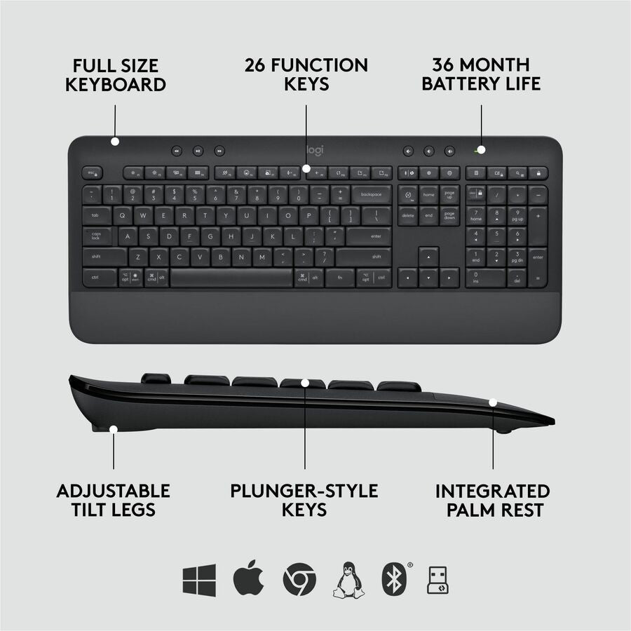 Logitech Signature MK650 Combo for Business Wireless Mouse and Keyboard Combo