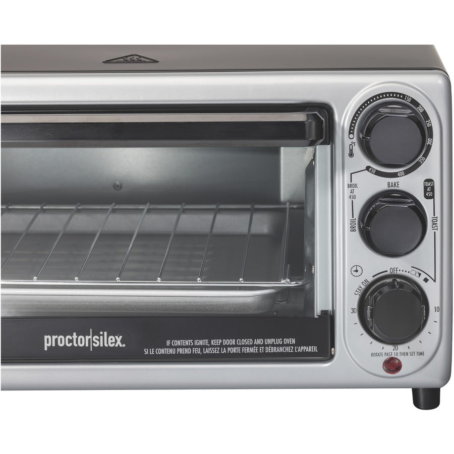 Proctor Silex 4 Slice (Black) & (Silver) Toaster Oven