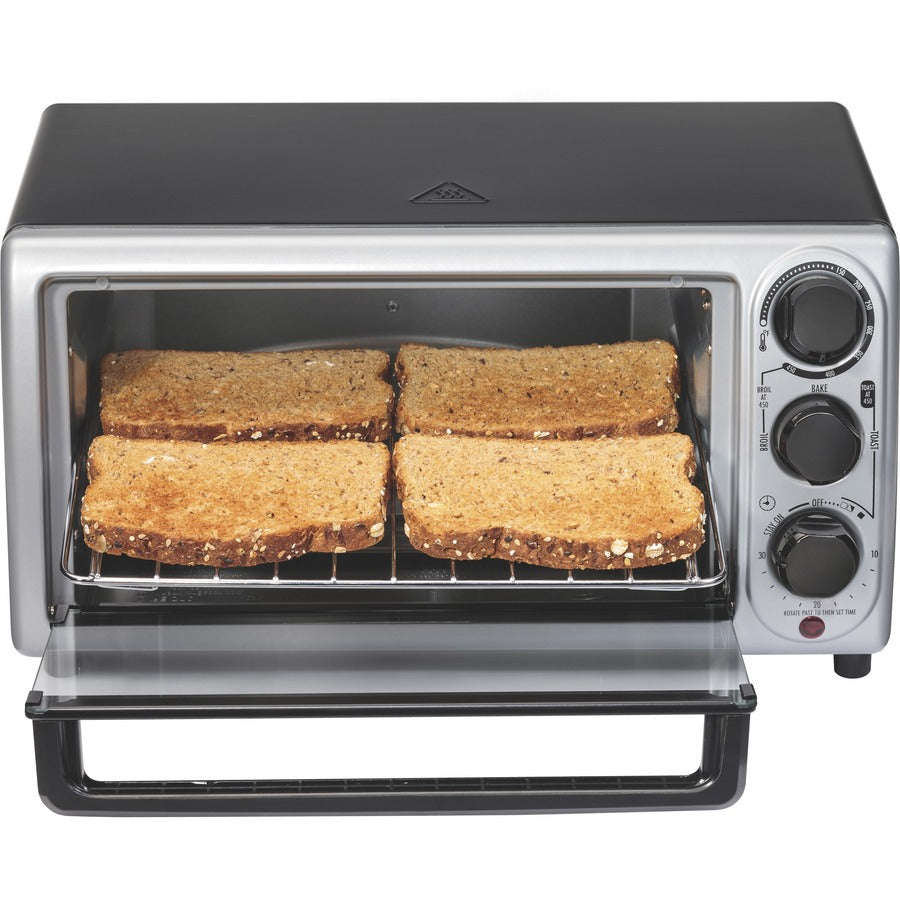 Proctor Silex 4 Slice (Black) & (Silver) Toaster Oven