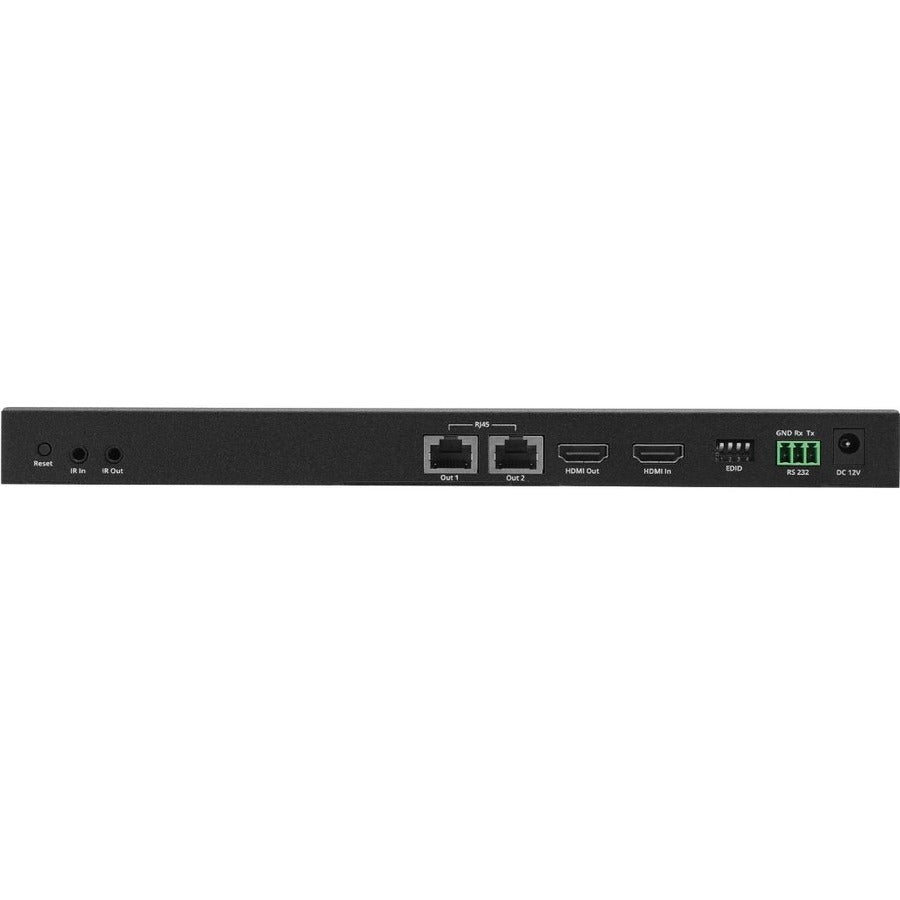 SIIG 1x2 4K60Hz HDMI Splitter Over Cat6 Extender with Loopout/IR/ARC & RS-232 - Up to 230ft (70m) - Near Zero Latency