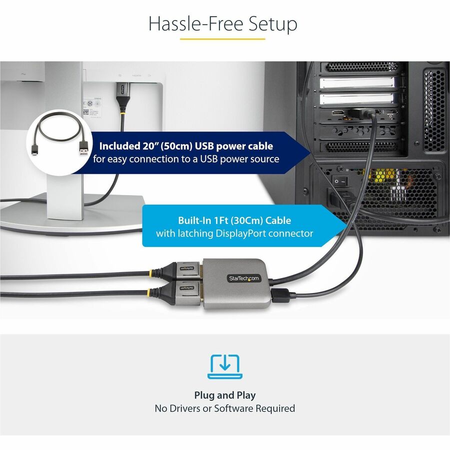 2-PORT DISPLAYPORT MST HUB