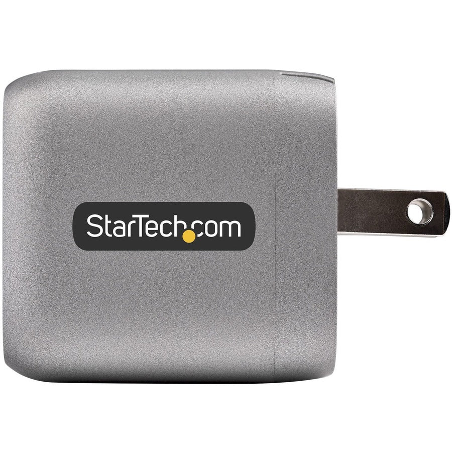 StarTech.com 30W USB-C Wall Charger, Portable GaN Charger w/ USB Power Delivery Fast Charging, USB-IF Certified, 6ft Cable, USB-C Charger