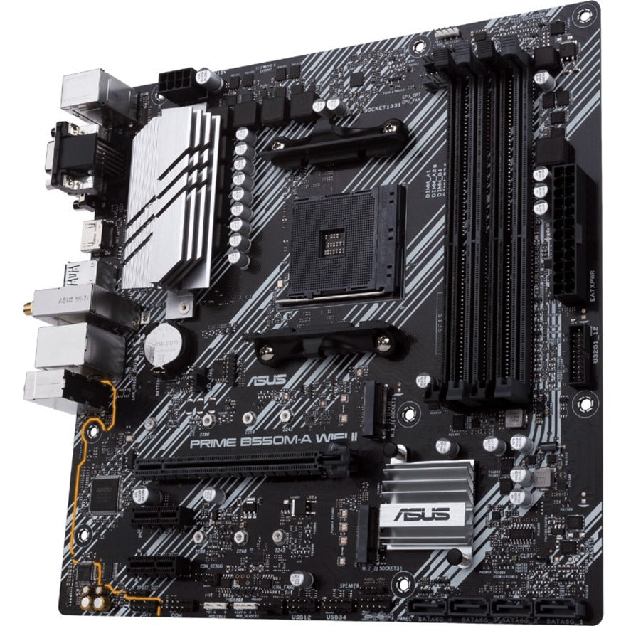 Asus Prime B550M-A WIFI II Desktop Motherboard - AMD B550 Chipset - Socket AM4 - Micro ATX