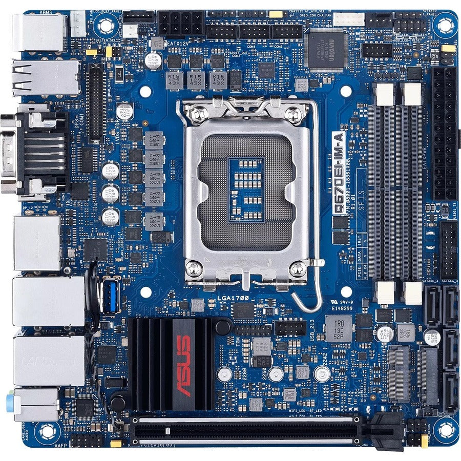 Asus Q670EI-IM-A Industrial Motherboard - Intel Q670 Chipset - Socket LGA-1700 - Mini ITX
