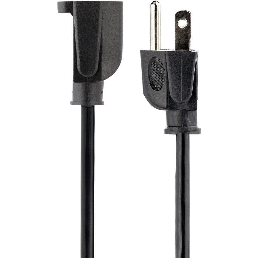 StarTech.com 15ft (4.5m) Heavy Duty Extension Cord, NEMA5-15P to NEMA5-15R Black Extension Cord, 15A 125V, 14AWG, Heavy Gauge Power Cable