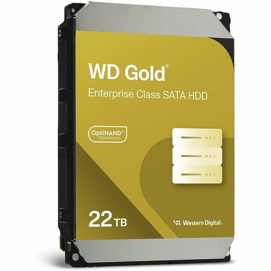 WD Gold WD221KRYZ 22 TB Hard Drive - 3.5" Internal - SATA (SATA/600) - Conventional Magnetic Recording (CMR) Method
