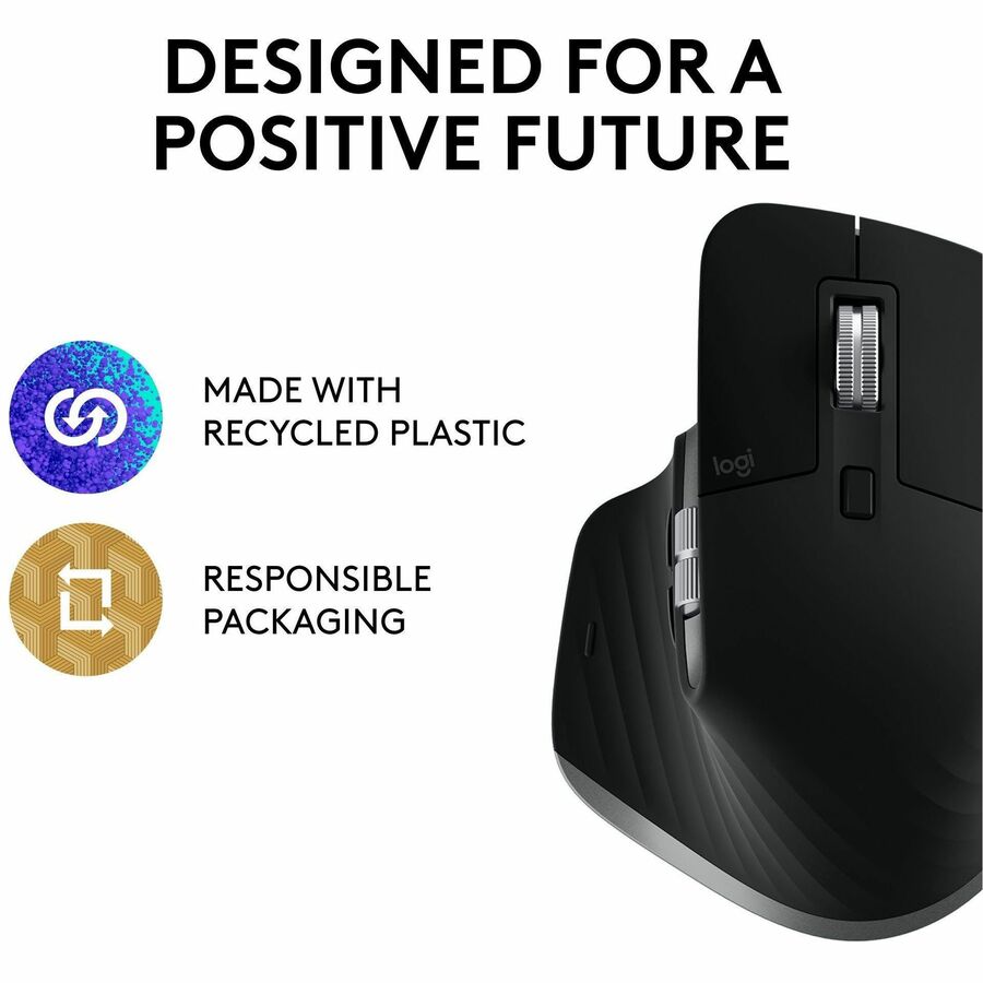 Logitech MX Master 3S for Mac - Wireless Bluetooth Mouse with Ultra-fast Scrolling, 8K DPI, Quiet Clicks, Space Gray
