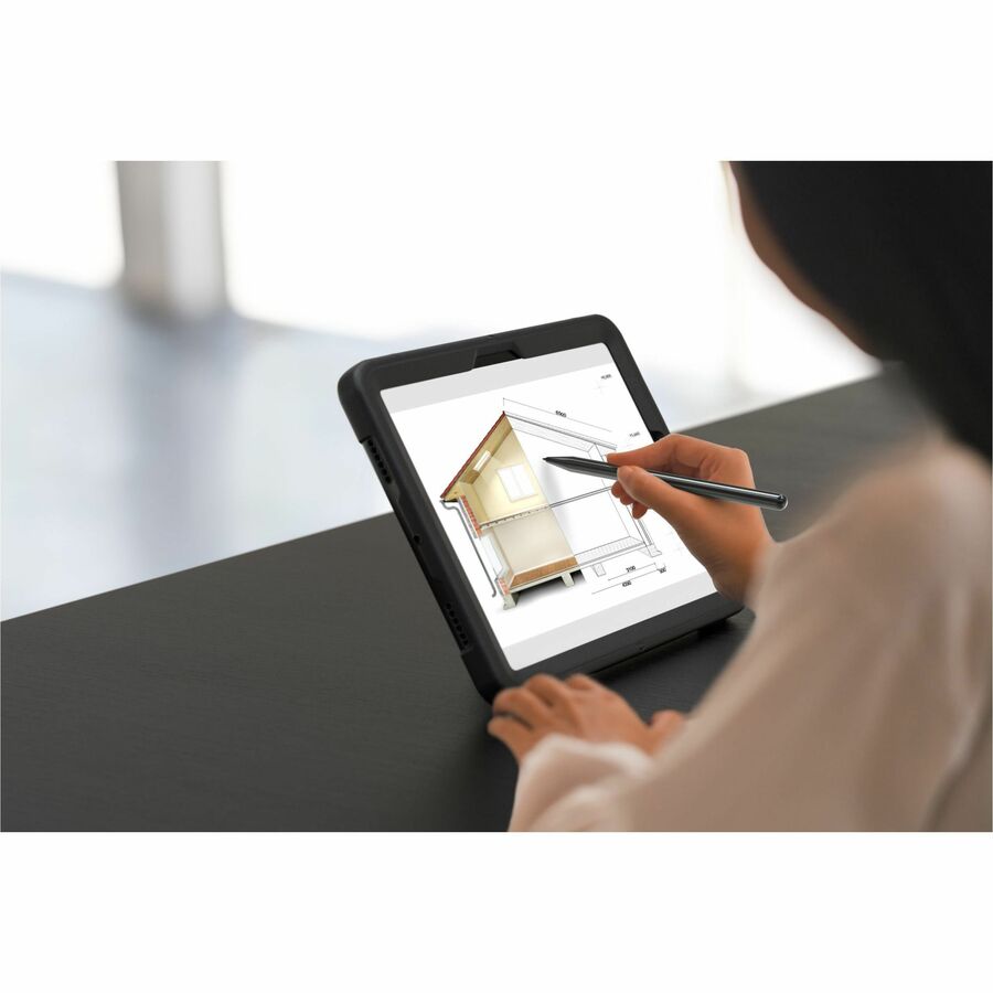 CTA Digital Protective Case with Built-in 360 Degree Rotatable Grip Kickstand & Pen Slot for Samsung Galaxy Tab A8 10.5†Tablet