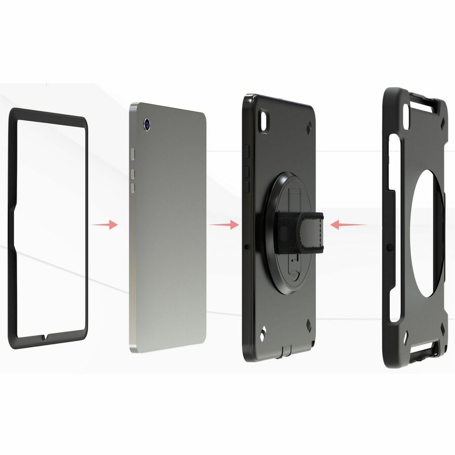 CTA Digital Protective Case with Built-in 360 Degree Rotatable Grip Kickstand & Pen Slot for Samsung Galaxy Tab A8 10.5†Tablet