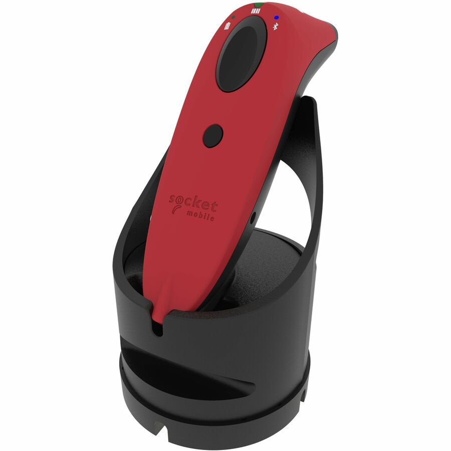 Socket Mobile SocketScan S720, Linear Barcode Plus QR Code Reader, Red & Black Dock