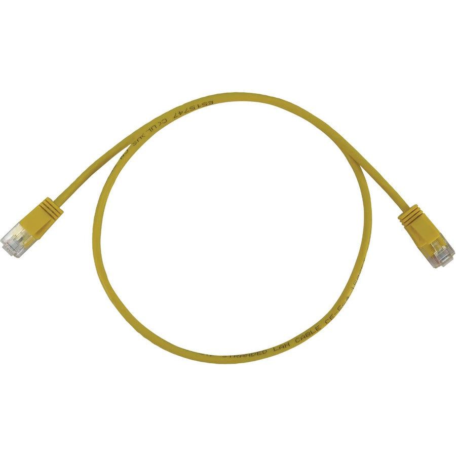 6FT CAT6A YELLOW M/M SNAGLESS