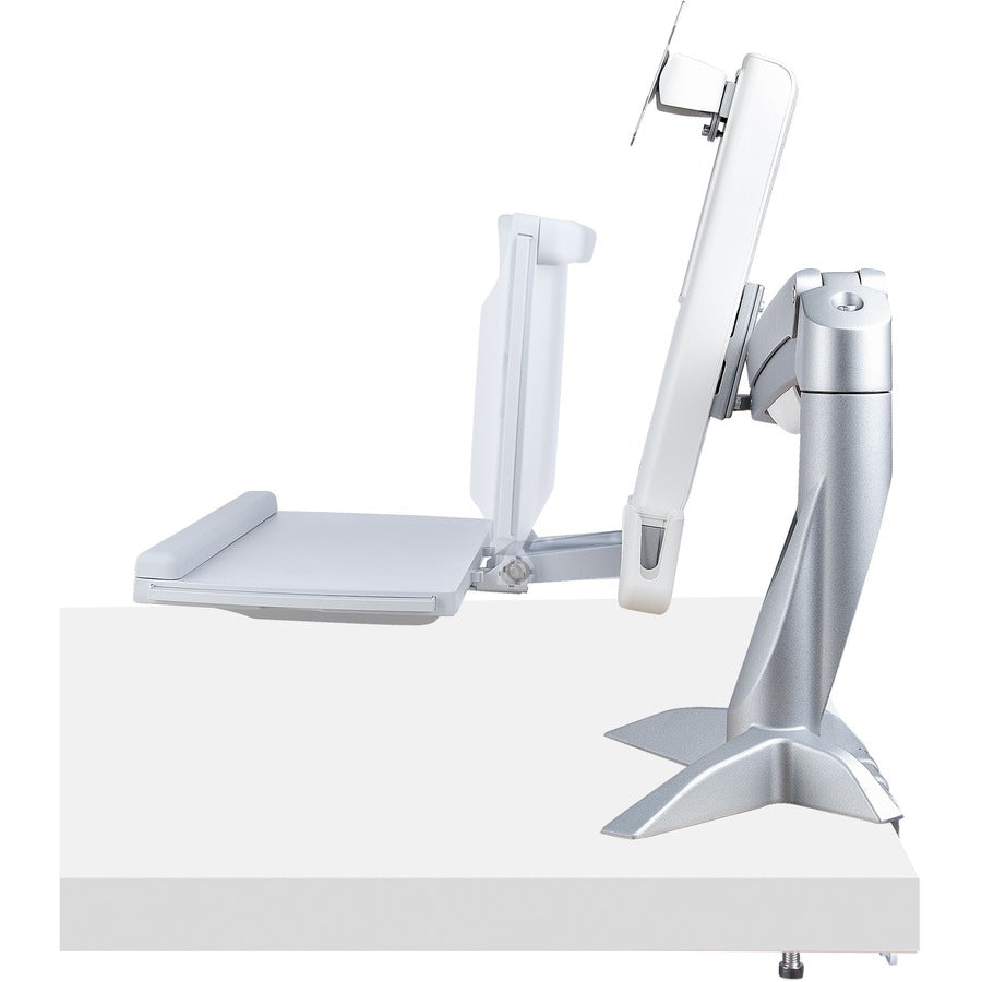 SIT STAND MONITOR ARM STANDING