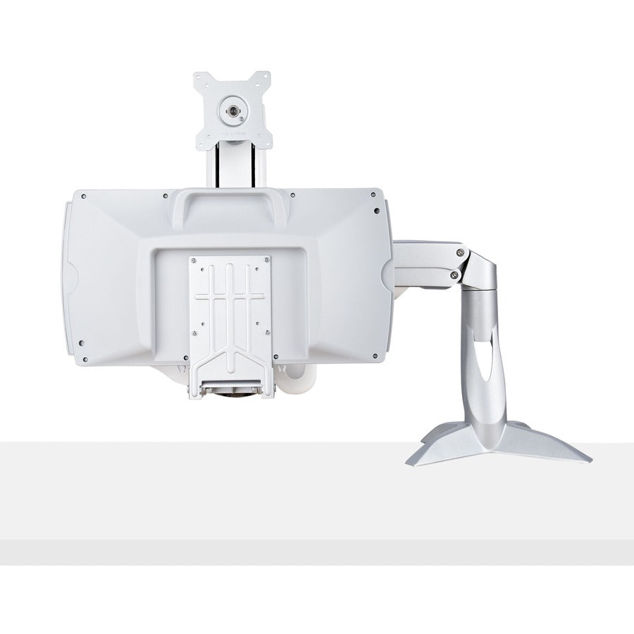 SIT STAND MONITOR ARM STANDING