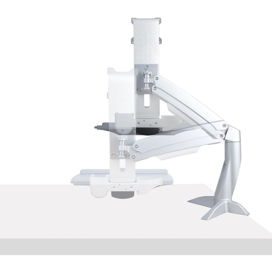 SIT STAND MONITOR ARM STANDING