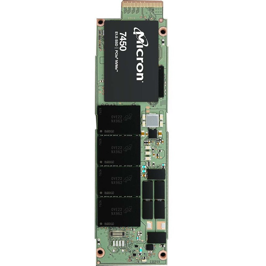 Micron 7450 PRO 3.84 TB Solid State Drive - E1.S - EDSFF Internal - PCI Express NVMe (PCI Express NVMe 4.0 x4) - Read Intensive - TAA Compliant