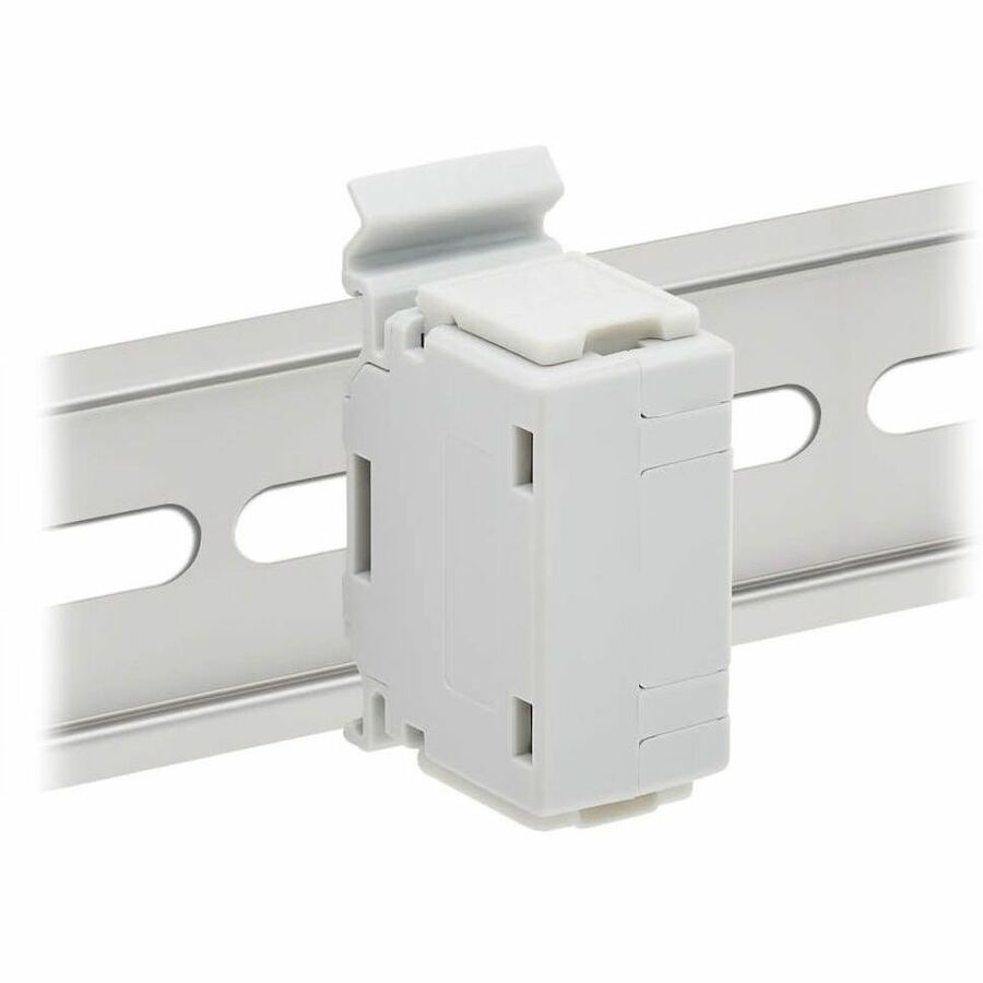 Eaton Tripp Lite Series Cat6a Shielded In-Line DIN-Rail Mountable Snap-In Coupler (RJ45 F/F), TAA
