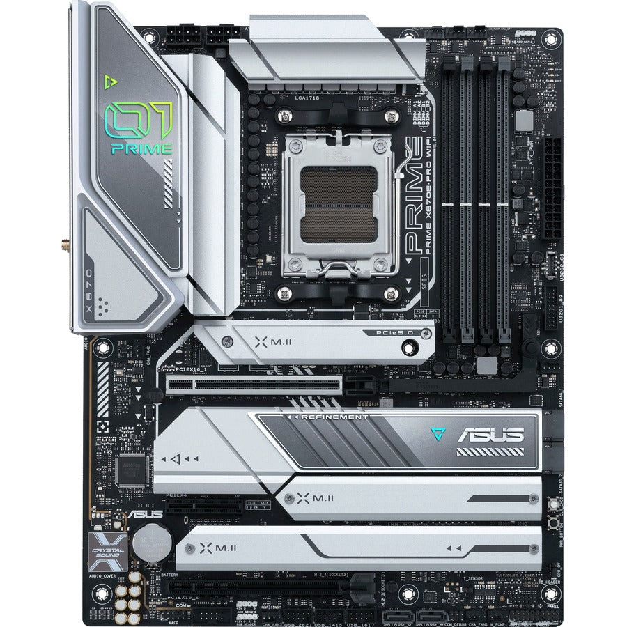 Asus Prime X670E-PRO WIFI Desktop Motherboard - AMD X670 Chipset - Socket AM5 - ATX