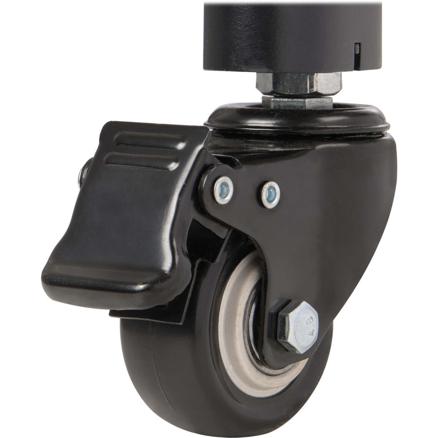 Eaton Tripp Lite Series Premier Rolling TV Cart for 32" to 55" Displays, Black Glass Base and Shelf, Locking Casters