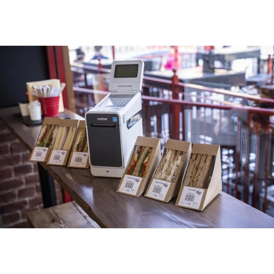 Brother TD-2125N Desktop Direct Thermal Printer - Monochrome - Label/Receipt Print - USB - Serial