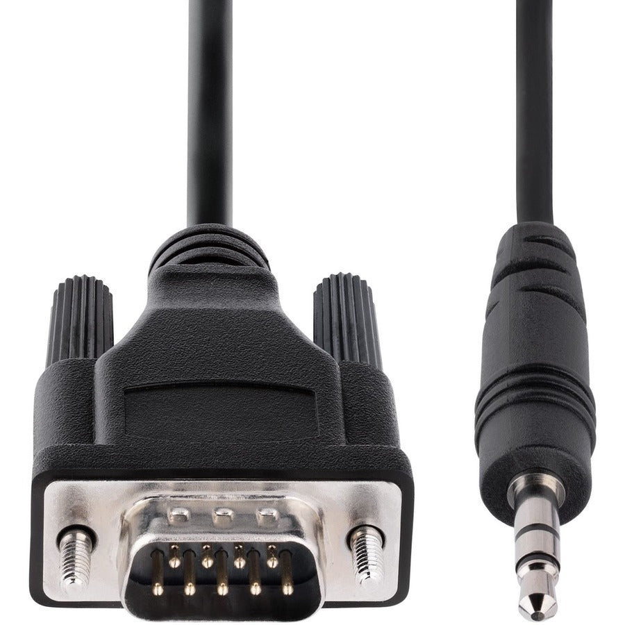 StarTech.com 3ft (1m) DB9 to 3.5mm Serial Cable for Serial Device Configuration, RS232 DB9 Male to 3.5mm for Calibrating via Audio Jack