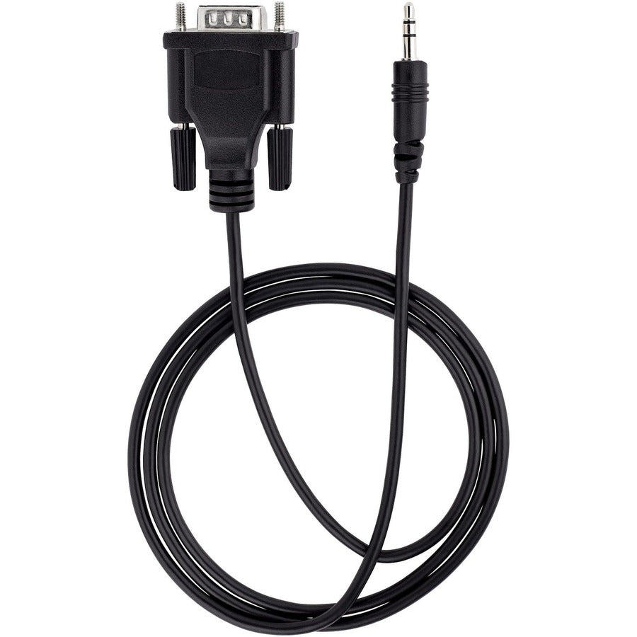 StarTech.com 3ft (1m) DB9 to 3.5mm Serial Cable for Serial Device Configuration, RS232 DB9 Male to 3.5mm for Calibrating via Audio Jack