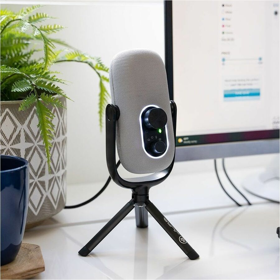 JLab JBuds Talk Wired Condenser, Dynamic Microphone for Studio, Podcasting, Gaming, Recording - White