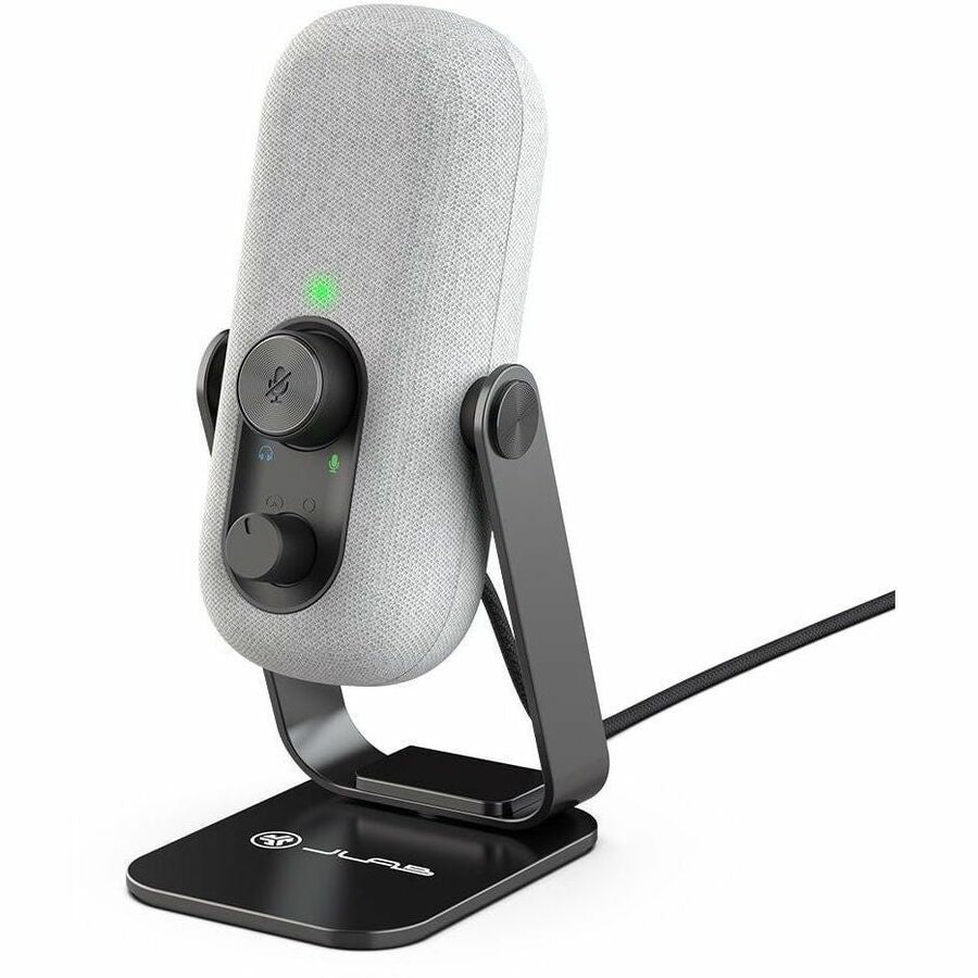 JLab Go Talk Wired Condenser, Dynamic Microphone for Studio, Podcasting, Gaming, Recording, Music - White