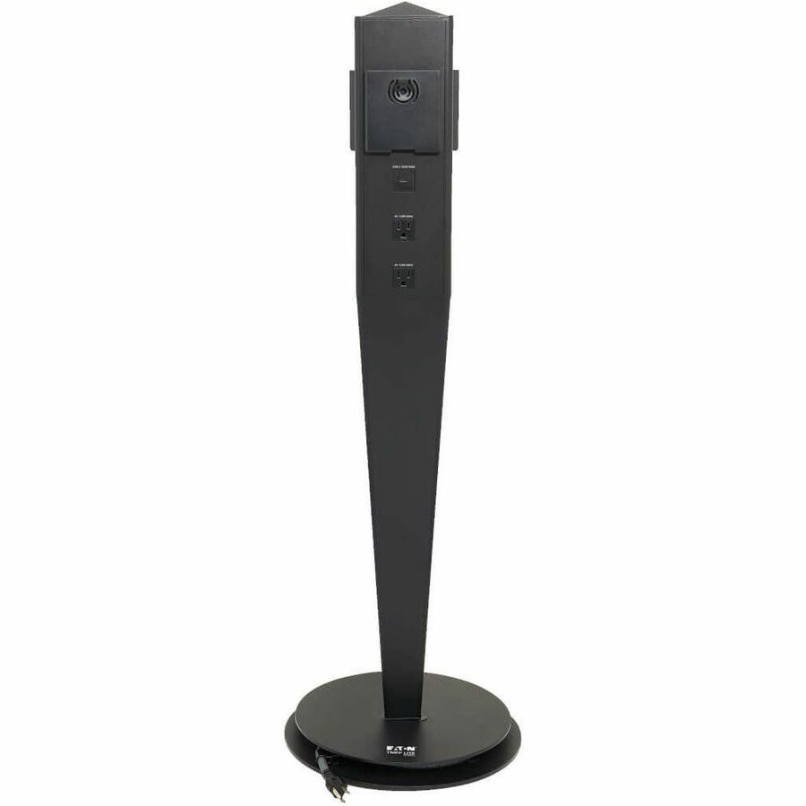 Eaton Tripp Lite Series Safe-IT 5-Port Mobile Power Tower and USB Charging Station - USB-C 60W, 4x USB-A, 6x 5-15R, Wireless Charging, 1000 Joules, 10 ft. Cord, Antimicrobial Protection