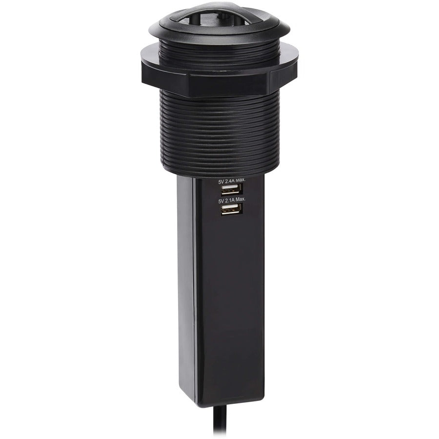 Eaton Tripp Lite Series Power It! 2-Outlet Pop-Up Power and Charging Dock - 2x USB-A, 6 ft. Cord, Antimicrobial Protection, Black